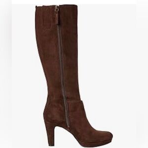 Nine West Brown Suede New Persephone Tall Boots Size 7.5